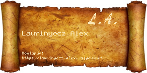 Laurinyecz Alex névjegykártya
