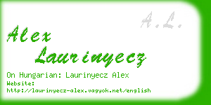 alex laurinyecz business card